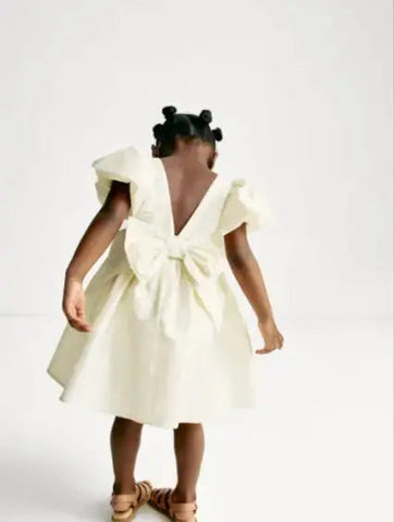Taffeta Bow Dress (2-8 Yrs)