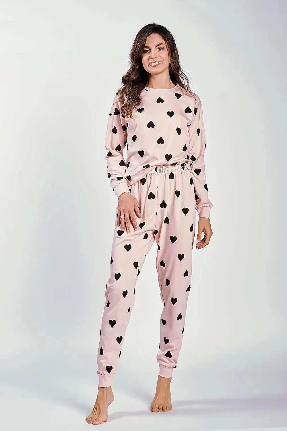 Taro long-sleeved blouse and long pants Women's pajamas
