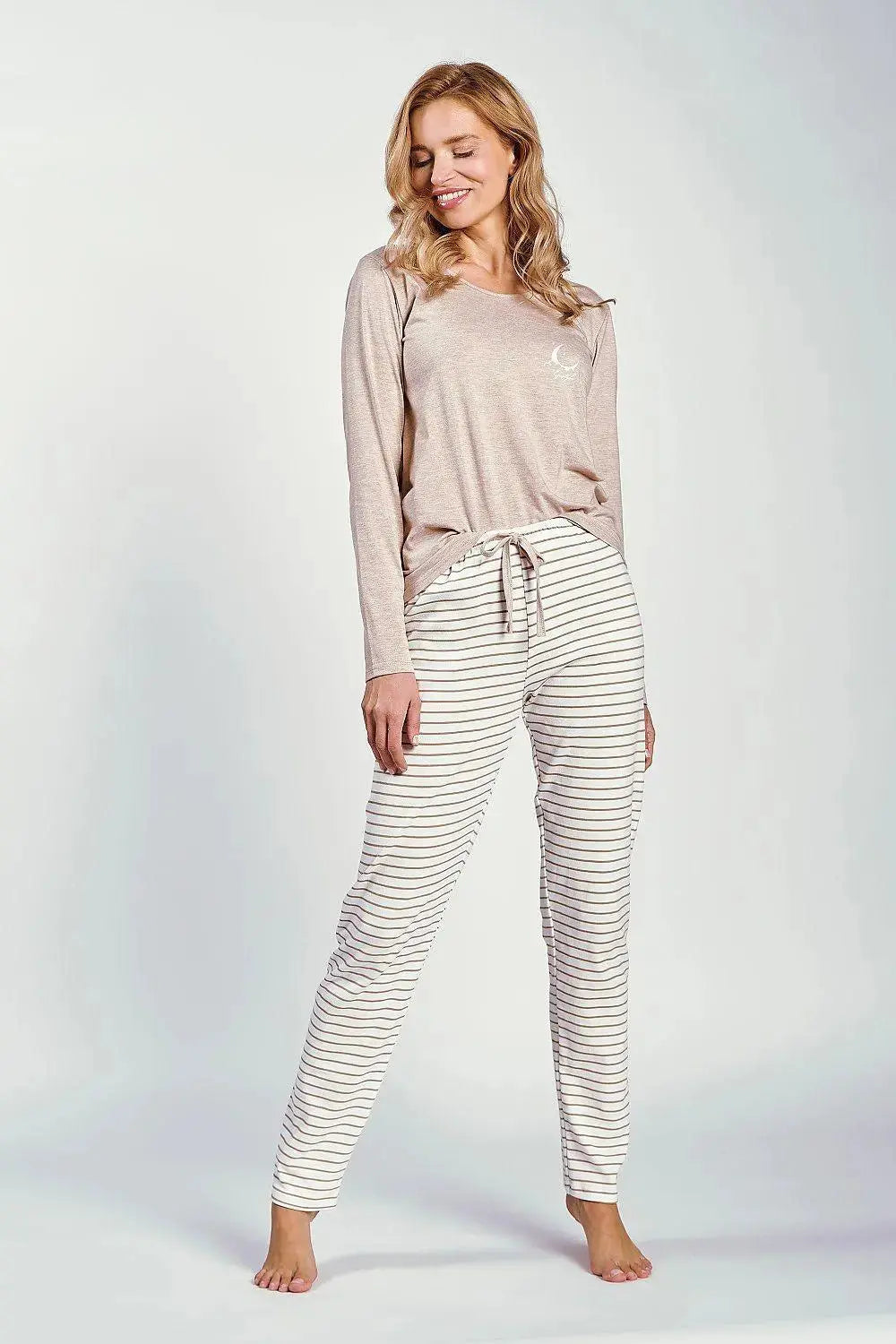 Taro long-sleeved blouse and pants Women's pajamas