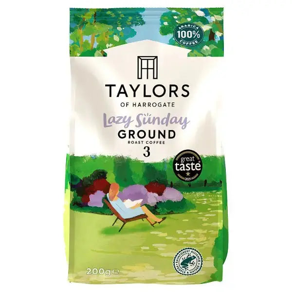 Taylors of Harrogate Lazy Sunday Ground Roast Coffee 200g (Case of 6)