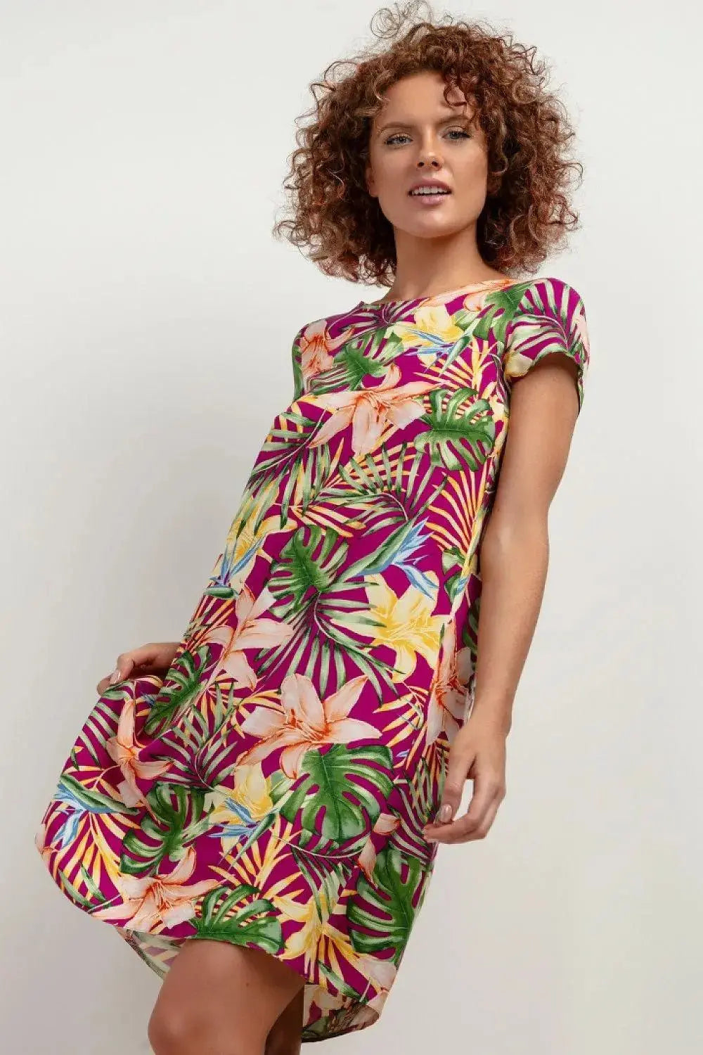Tessita patterned viscose dress