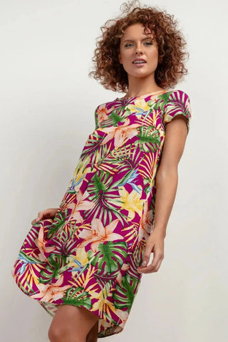 Tessita patterned viscose dress