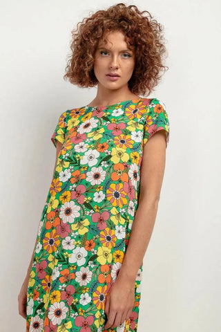 Tessita patterned viscose dress