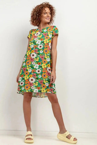 Tessita patterned viscose dress