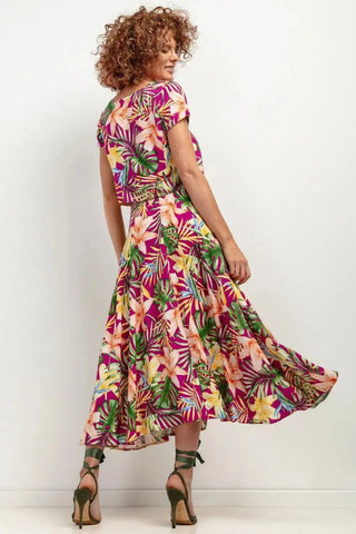 Tessita patterned viscose skirt