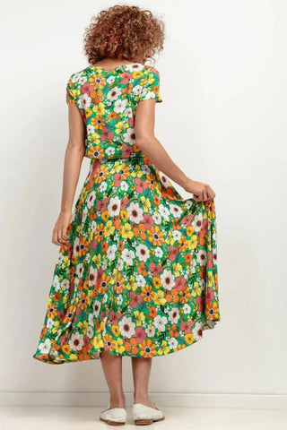 Tessita patterned viscose skirt