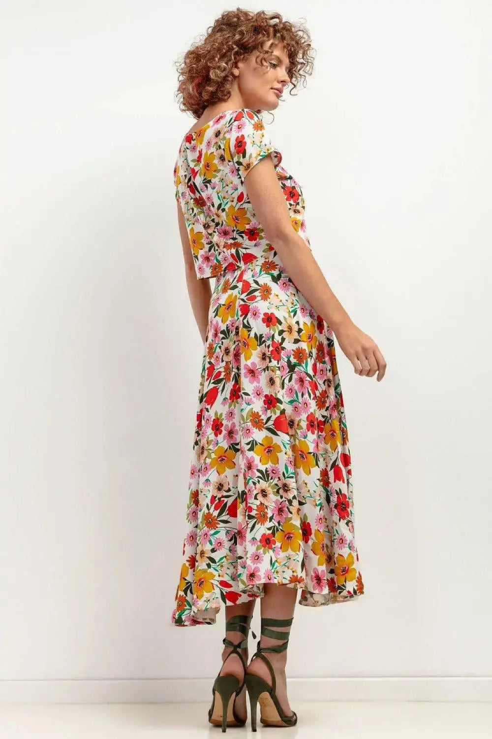 Tessita patterned viscose skirt