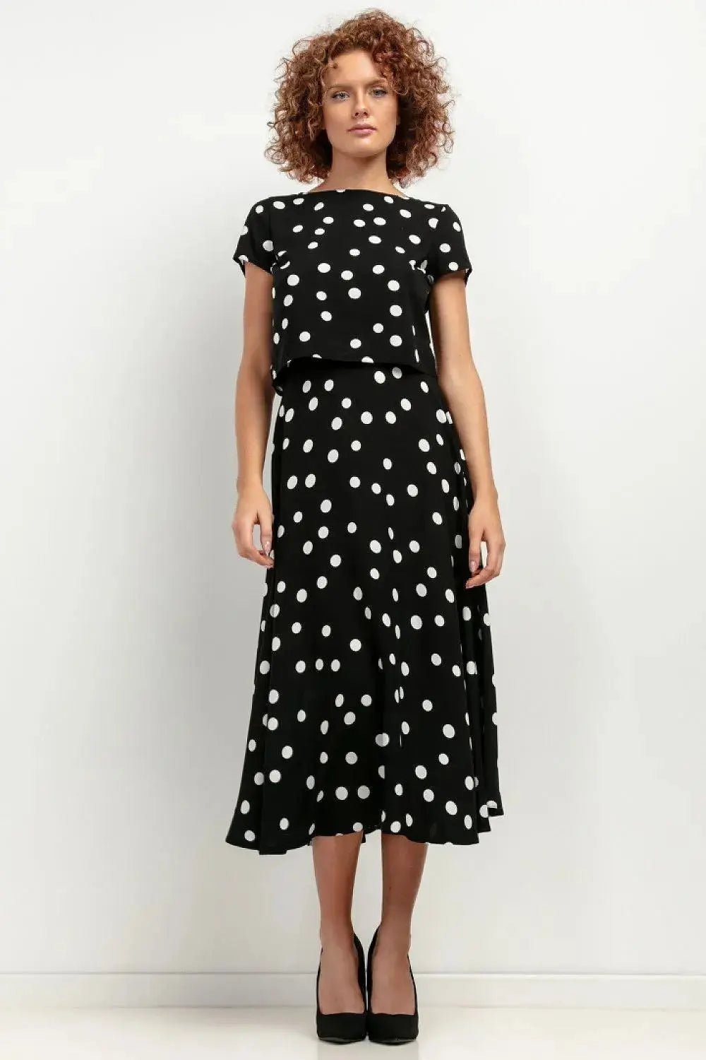 Tessita patterned viscose skirt