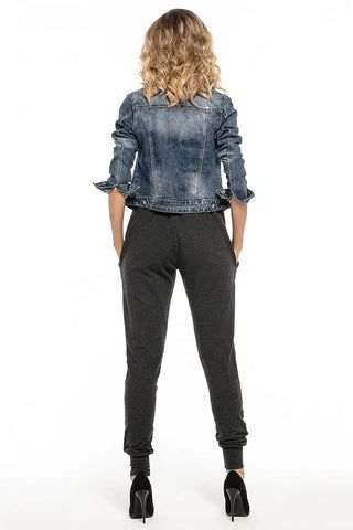 Tessita sweatpants with pockets and a ribbed leg