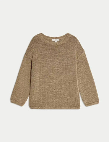 Textured Crew Neck Jumper