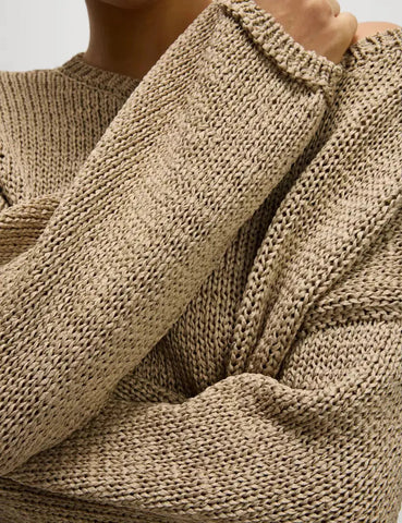 Textured Crew Neck Jumper