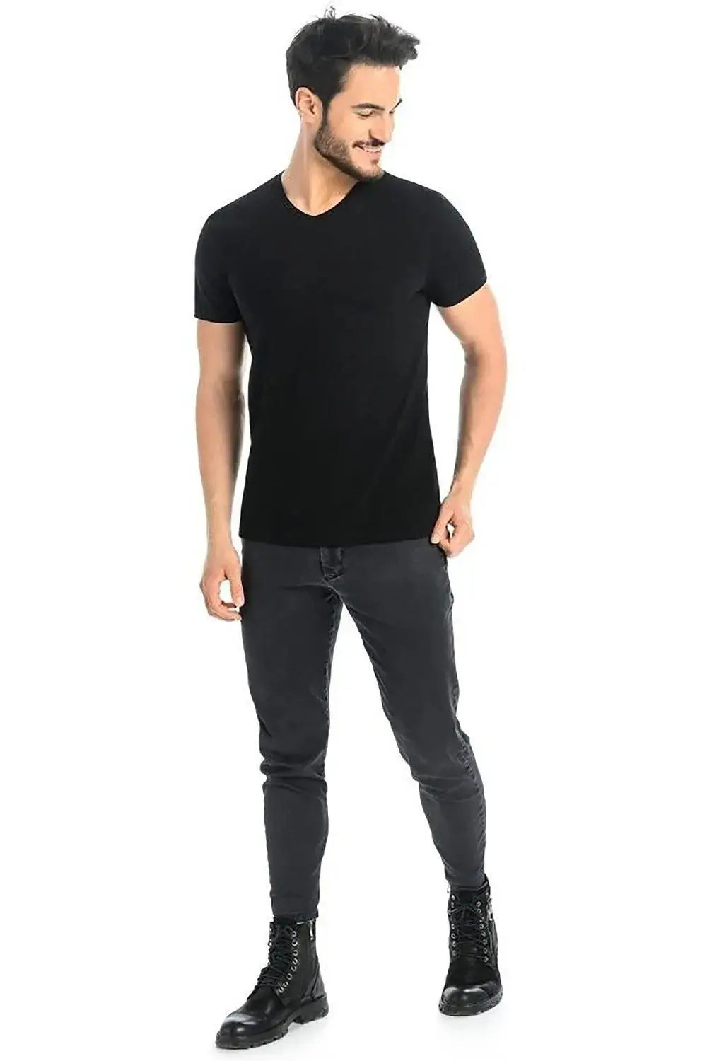 Teyli short sleeves white men's t-shirt