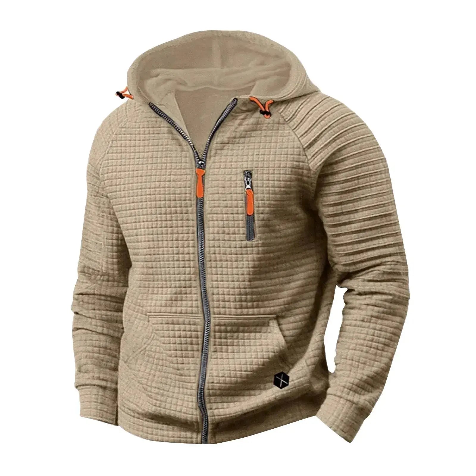 Men's Zip-up Hooded Sweatshirt - Winter Hooded Coat Pullover.