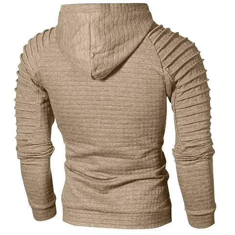 Men's Zip-up Hooded Sweatshirt - Winter Hooded Coat Pullover.