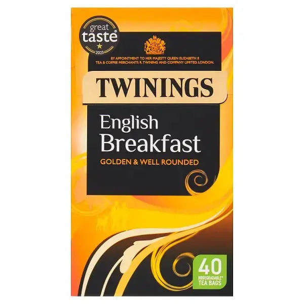 Twinings English Breakfast 40 Tea Bags 100g (Case of 4)