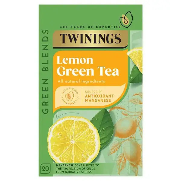 Twinings Lemon Green Tea 20 Tea Bags 40g (Case of 4)