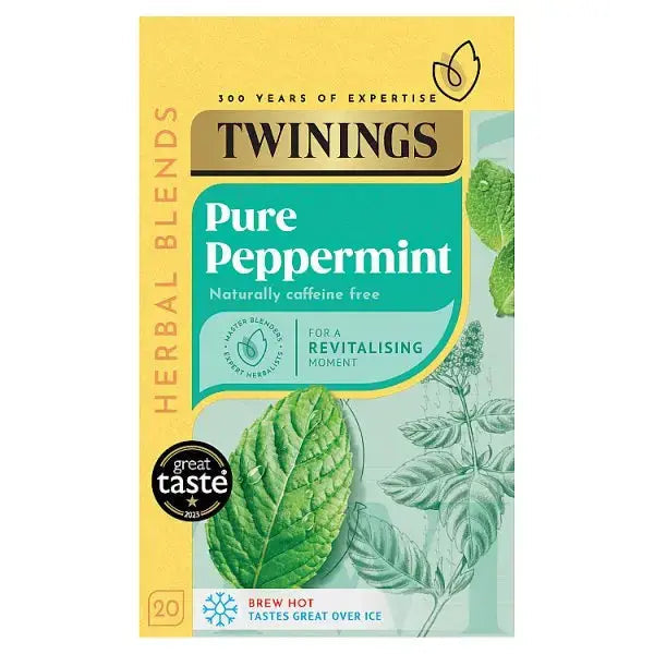Twinings Pure Peppermint 20 Tea Bags 40g (Case of 4)