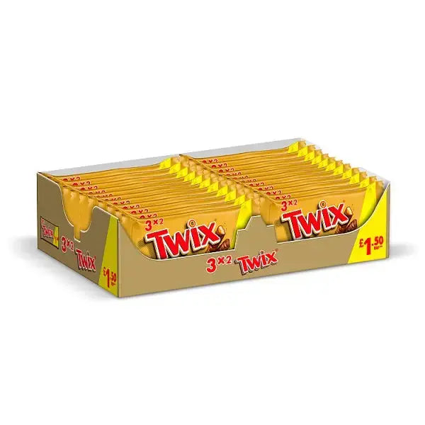 Twix Caramel & Milk Chocolate Fingers Biscuit Snack Bars Multipack (Case of 24)