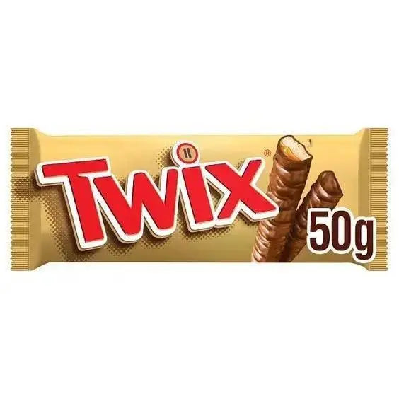Twix Chocolate Biscuit Twin Bars 50g (Case of 32)