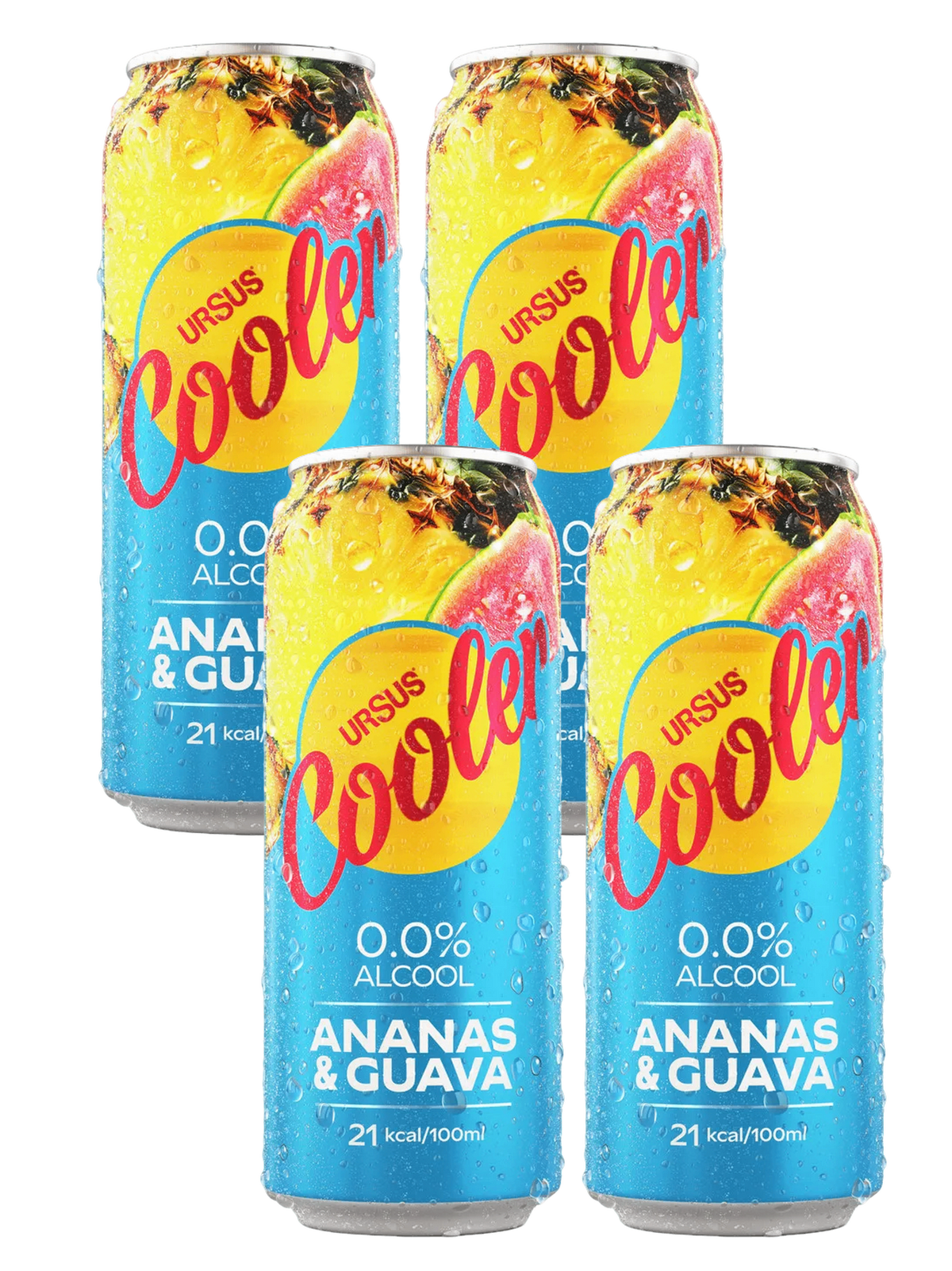 Ursus Cooler Pineapple & Guava Lager Alcohol Free 4x500ml