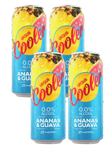 Ursus Cooler Pineapple & Guava Lager Alcohol Free 4x500ml