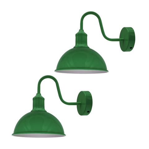 Modern Industrial Swan Neck Metal Arm E27 Sconce Wall Light Set Fixture for Living Room Dining Room Kitchen.