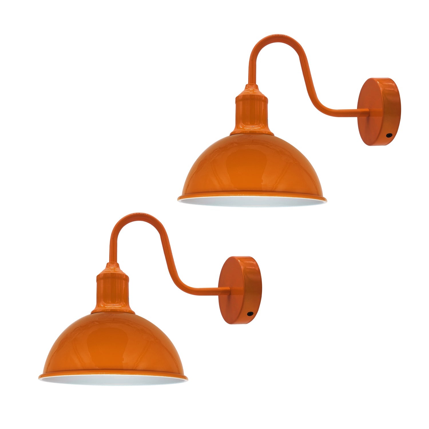 Modern Industrial Swan Neck Metal Arm E27 Sconce Wall Light Set Fixture for Living Room Dining Room Kitchen.