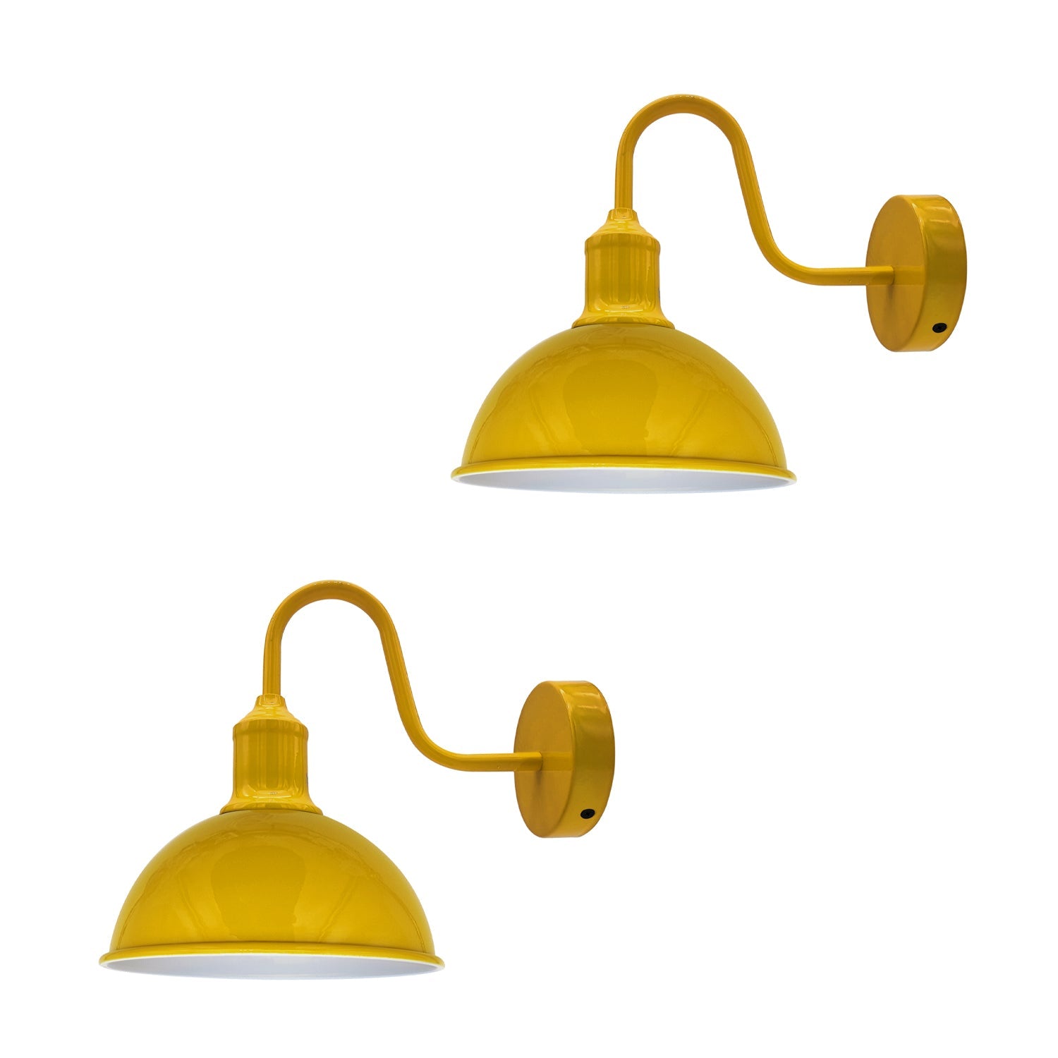 Modern Industrial Swan Neck Metal Arm E27 Sconce Wall Light Set Fixture for Living Room Dining Room Kitchen.