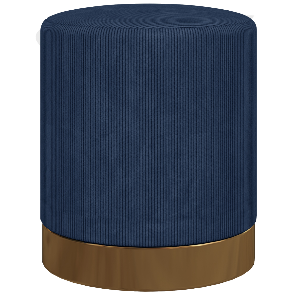 HOMCOM Modern Round Footstool, Fabric Upholstered Foot Rest