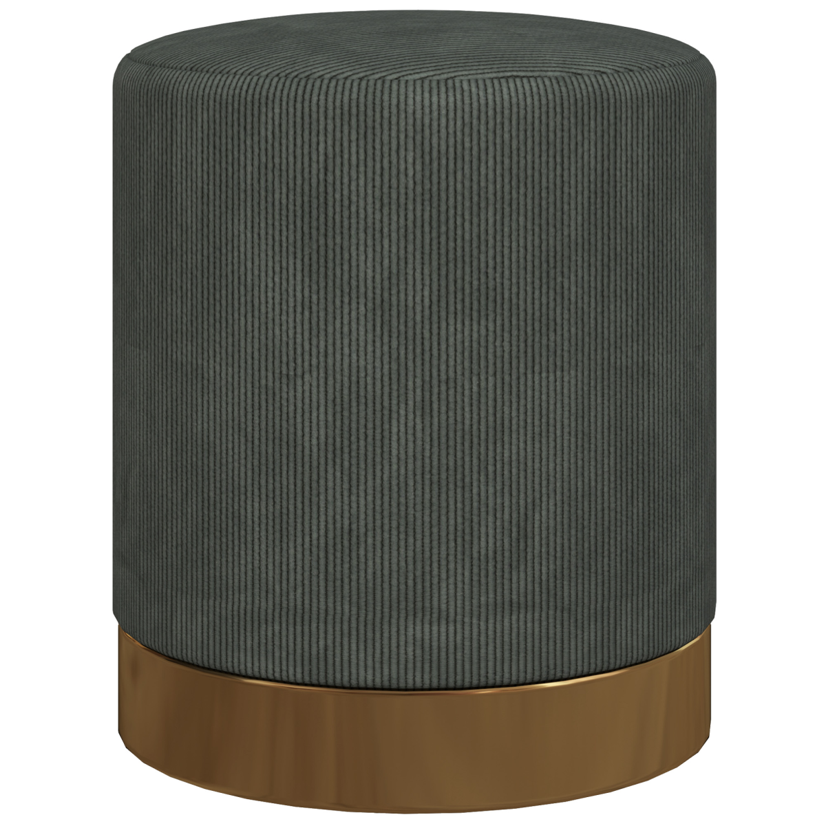 HOMCOM Modern Round Footstool, Fabric Upholstered Foot Rest