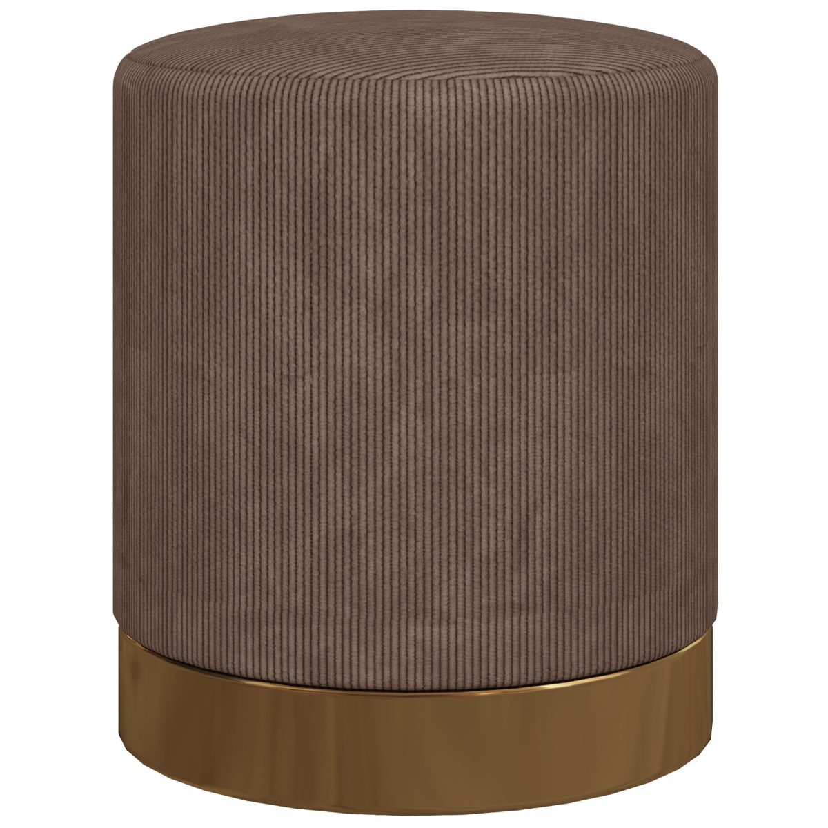 HOMCOM Modern Round Footstool, Fabric Upholstered Foot Rest