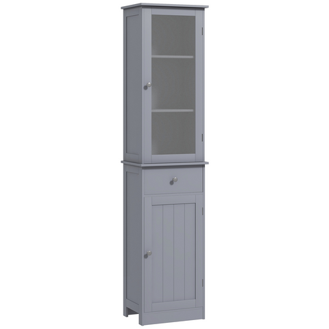 kleankin Storage Cabinet Organizer Tower with Shelves & Drawer