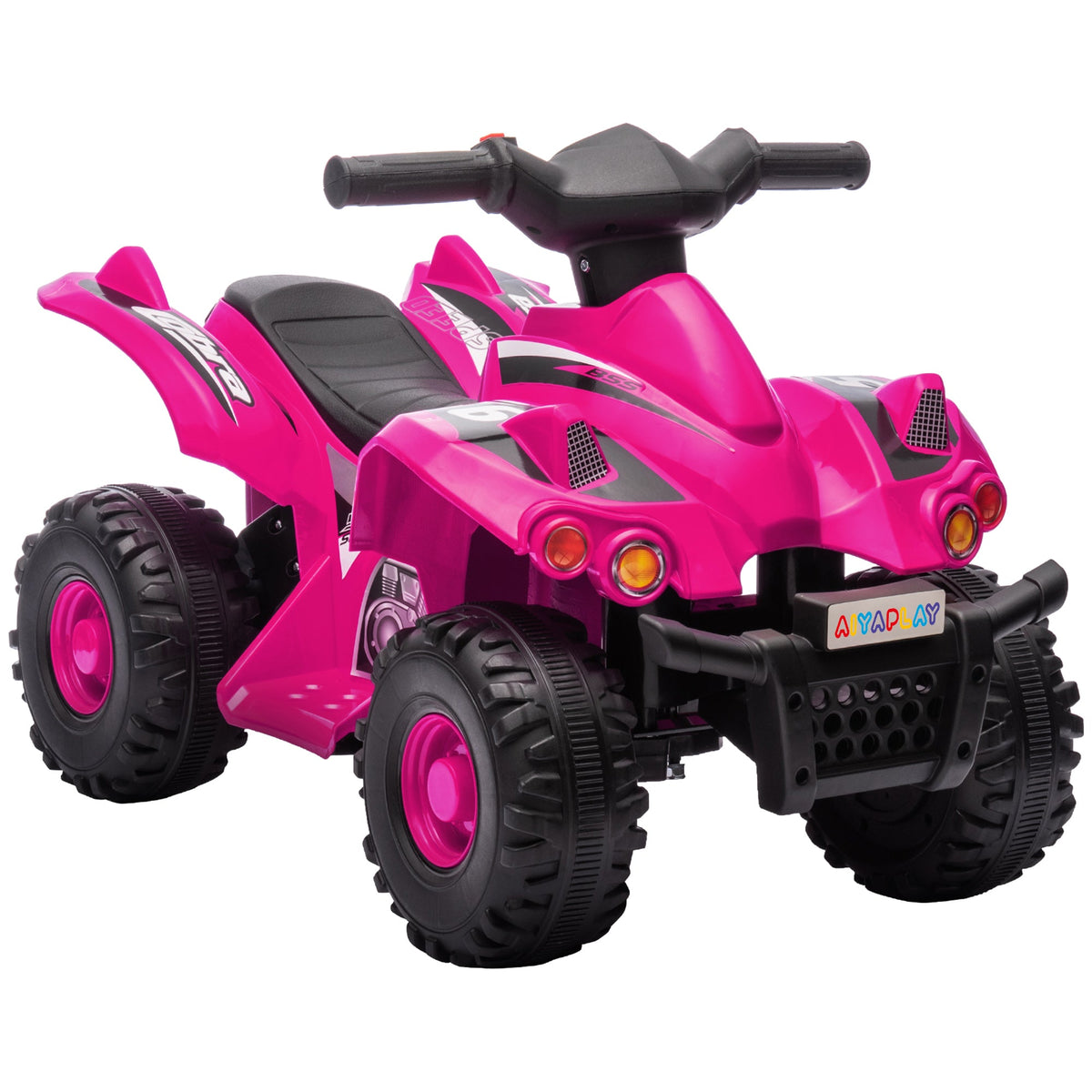 AIYAPLAY 6V Kids Electric Quad Bike with Music, Forward Function