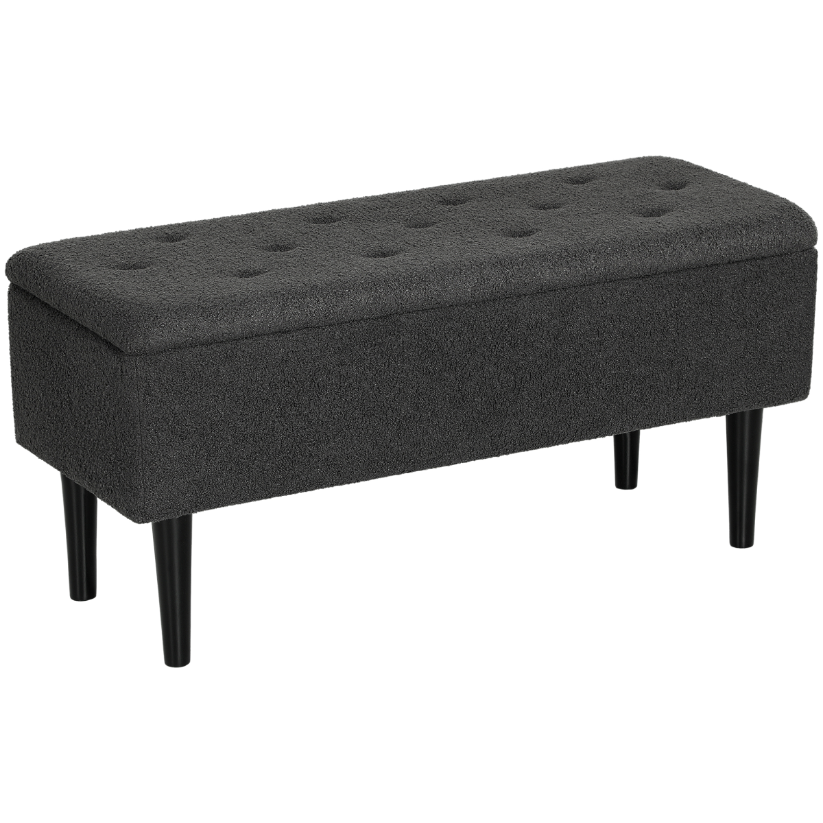 HOMCOM 15" Ottoman Storage Box with 47L Storage Capacity