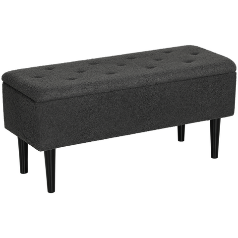 HOMCOM 15" Ottoman Storage Box with 47L Storage Capacity