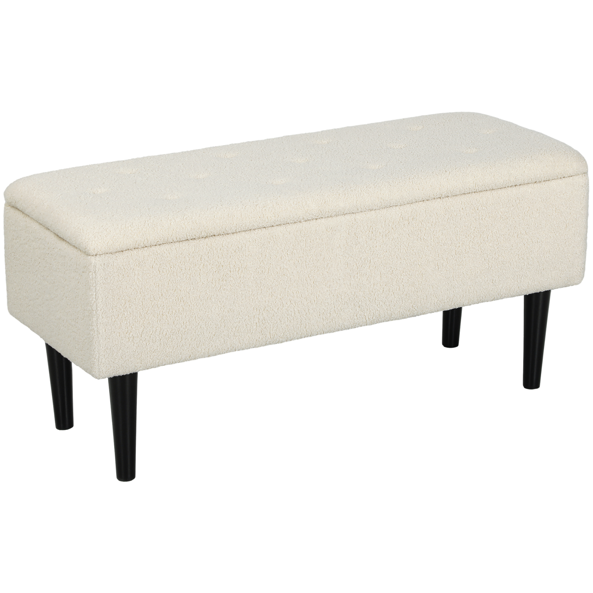 HOMCOM 15" Ottoman Storage Box with 47L Storage Capacity