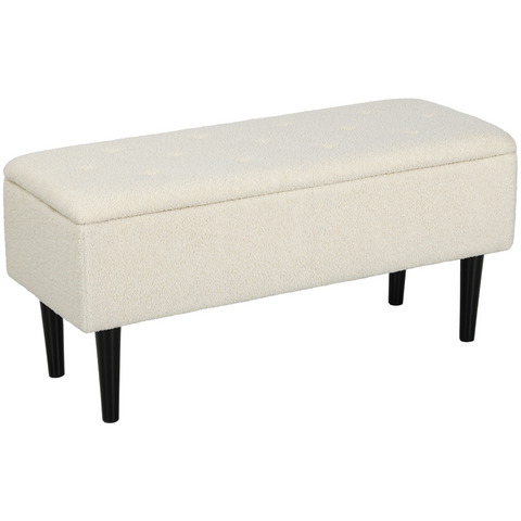 HOMCOM 15" Ottoman Storage Box with 47L Storage Capacity