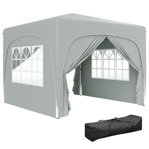 Outsunny 3 x 3(m) UPF50+ Pop Up Gazebo with Sides and Carry Bag