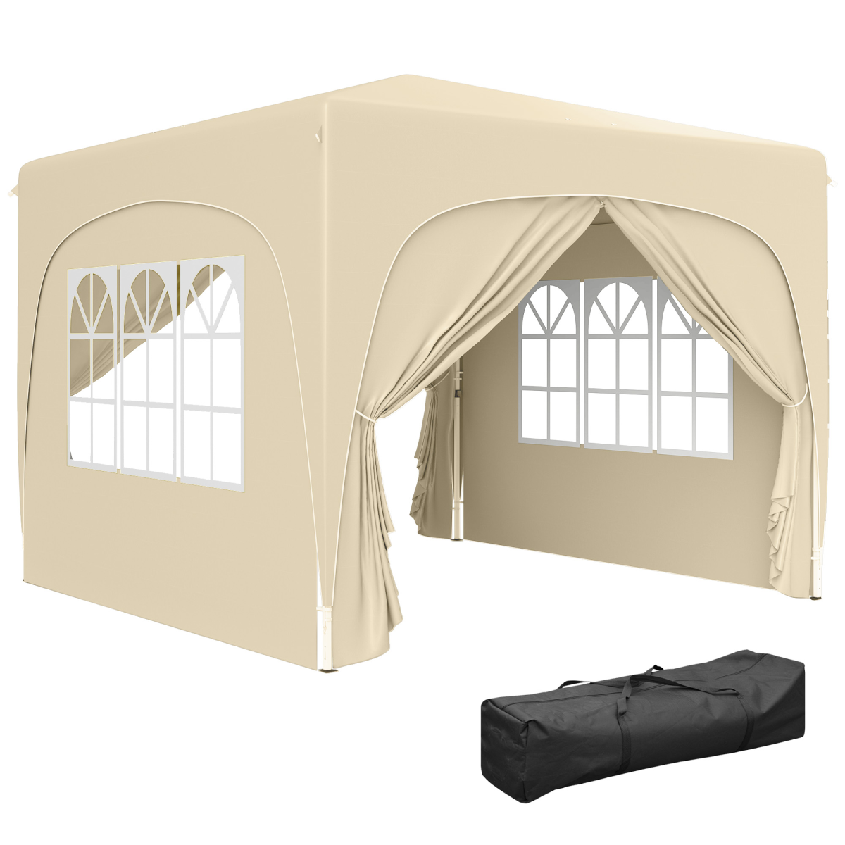 Outsunny 3 x 3(m) UPF50+ Pop Up Gazebo with Sides and Carry Bag