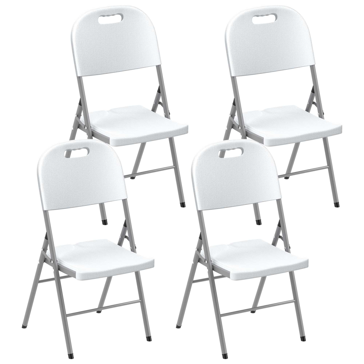 Outsunny 2PCS Folding Chair with Steel Frame, Garden Chair Set
