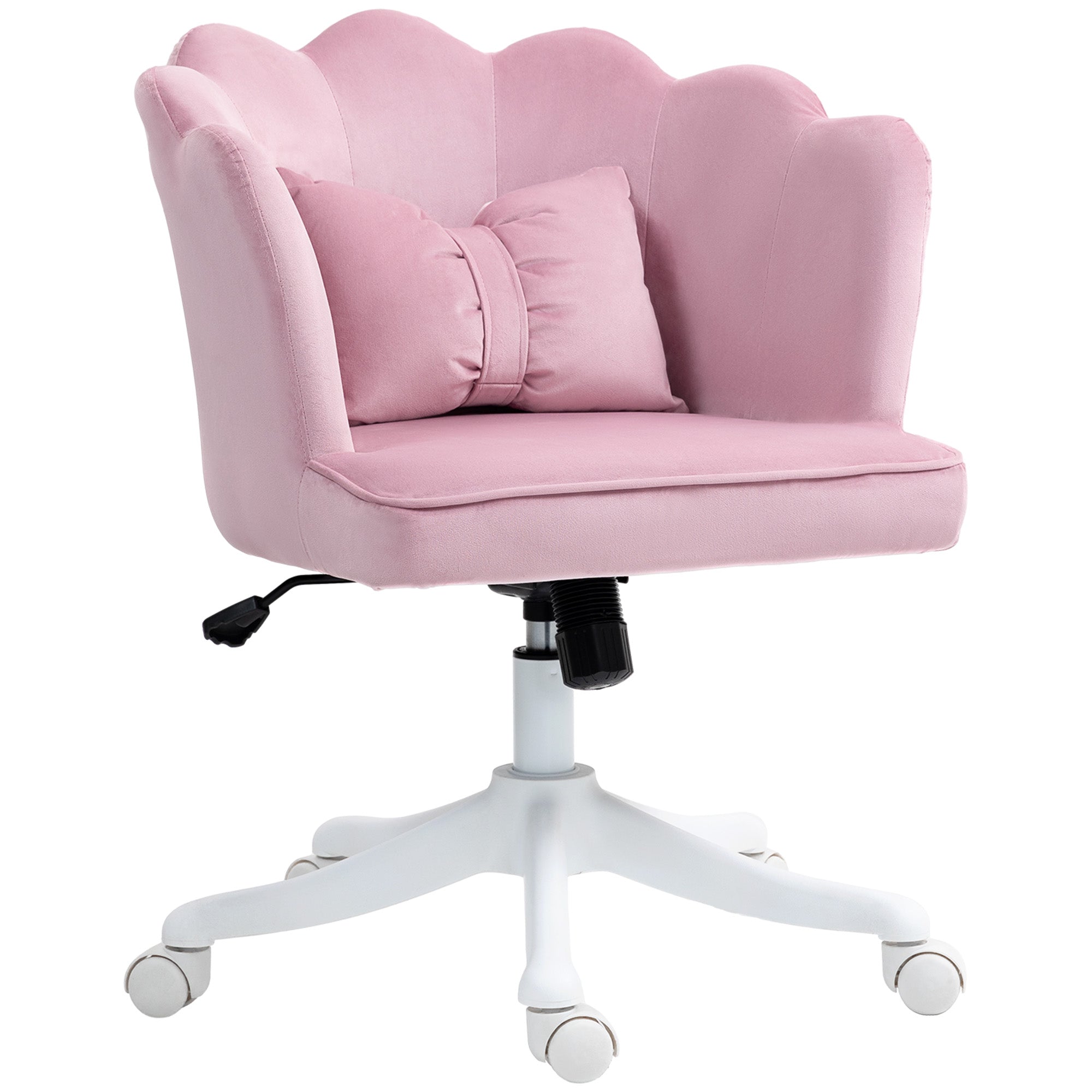 HOMCOM Armless Desk Chair Home Office Chair w/ Wide Seat Tilt Function