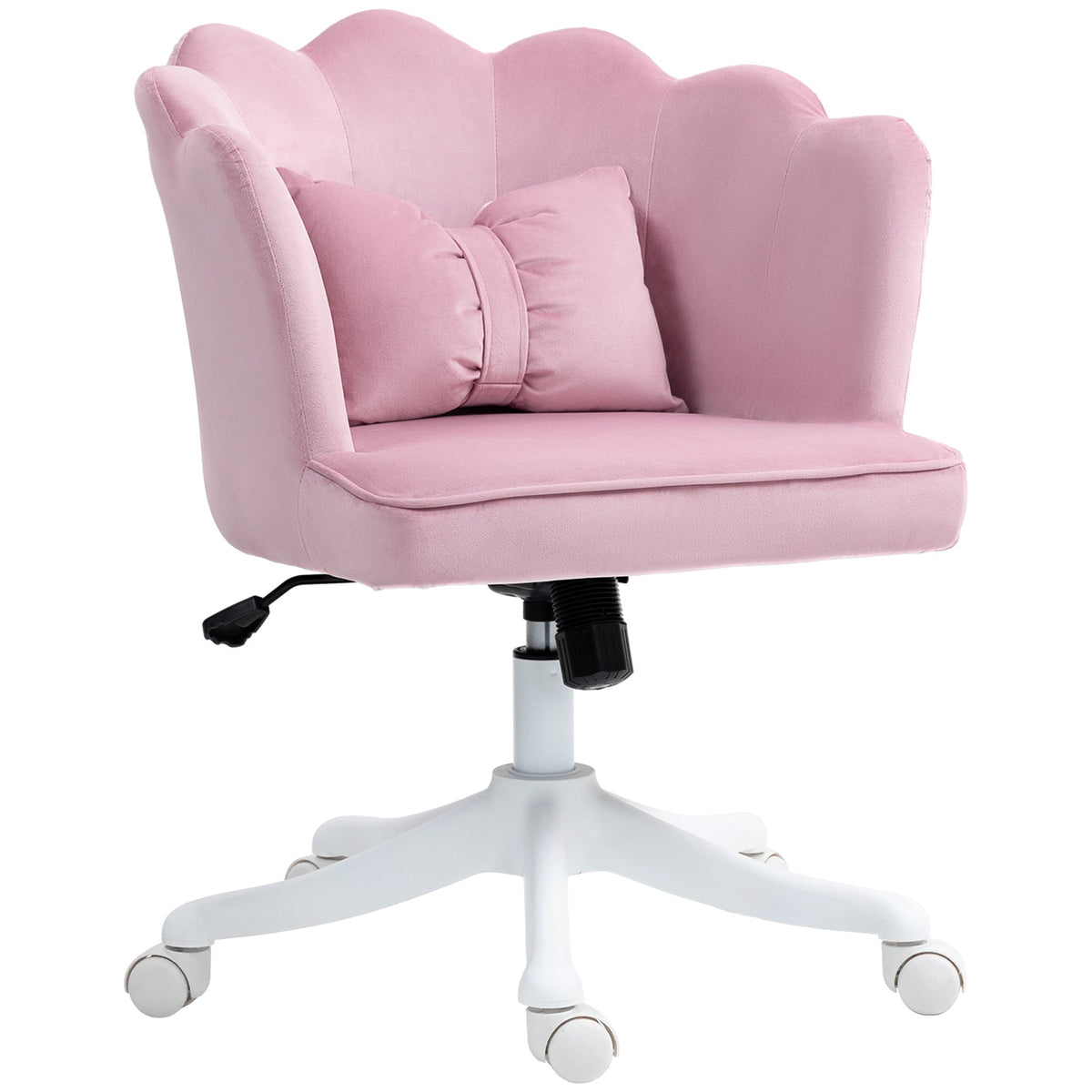HOMCOM Armless Desk Chair Home Office Chair w/ Wide Seat Tilt Function