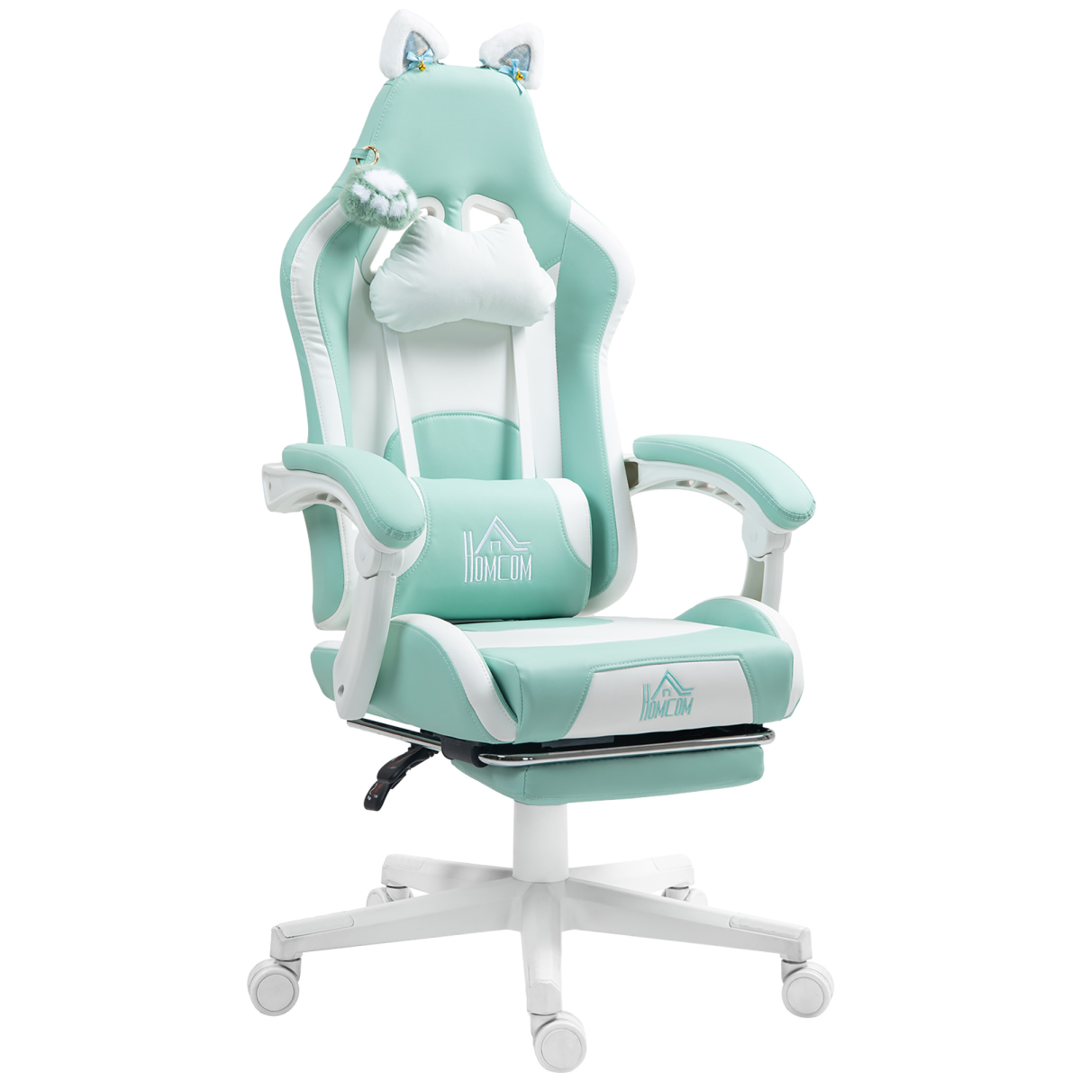 HOMCOM Gaming Chair with Footrest, Reclining Computer Chair