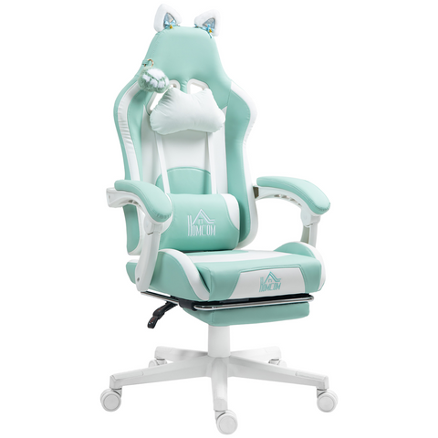 HOMCOM Gaming Chair with Footrest, Reclining Computer Chair