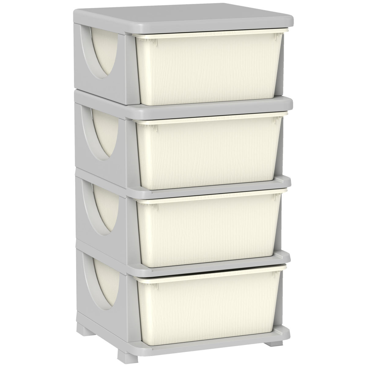 HOMCOM Kids Storage Units with Drawers 3 or 4 Tier Chest Dresser Tower Blue