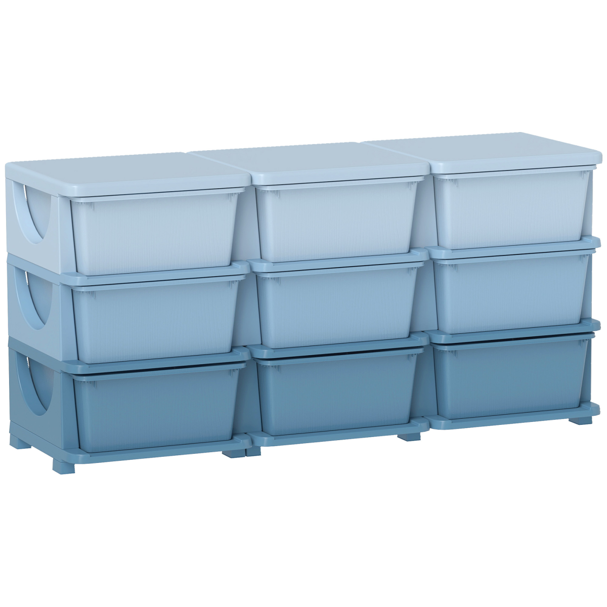 HOMCOM Kids Storage Units with Drawers 3 or 4 Tier Chest Dresser Tower Blue