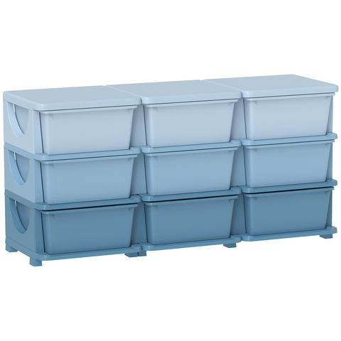 HOMCOM Kids Storage Units with Drawers 3 or 4 Tier Chest Dresser Tower Blue