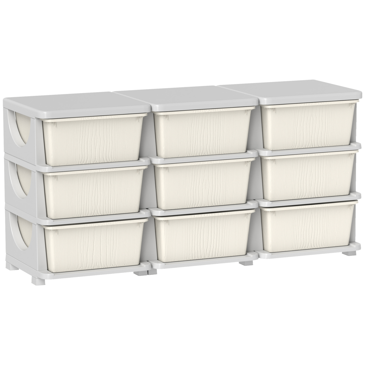 HOMCOM Kids Storage Units with Drawers 3 or 4 Tier Chest Dresser Tower Blue