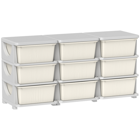 HOMCOM Kids Storage Units with Drawers 3 or 4 Tier Chest Dresser Tower Blue