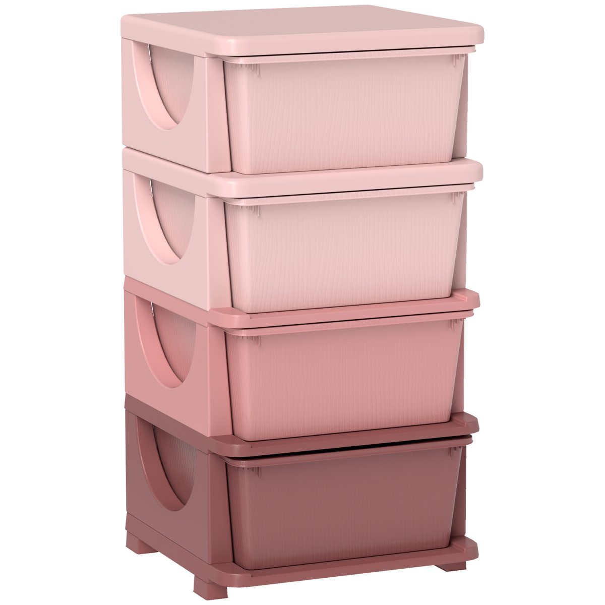 HOMCOM Kids Storage Units with Drawers 3 or 4 Tier Chest Dresser Tower Blue